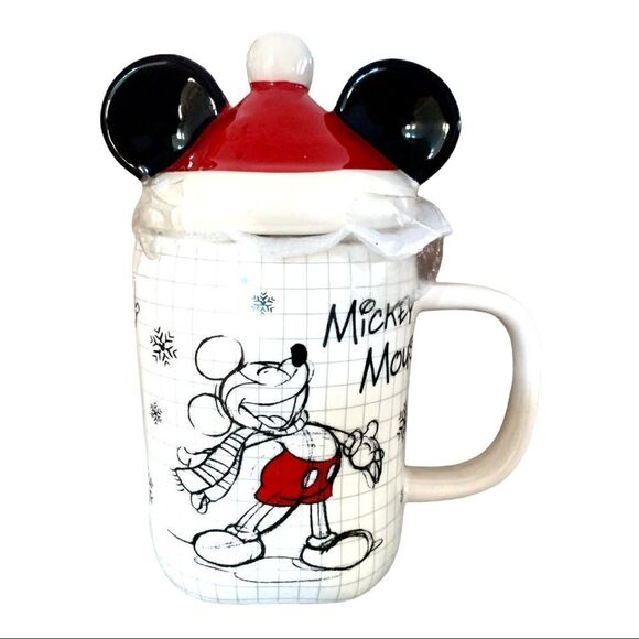 Disney Other - New Disney Mickey Mouse Mug with Santa Hat Topper 16oz